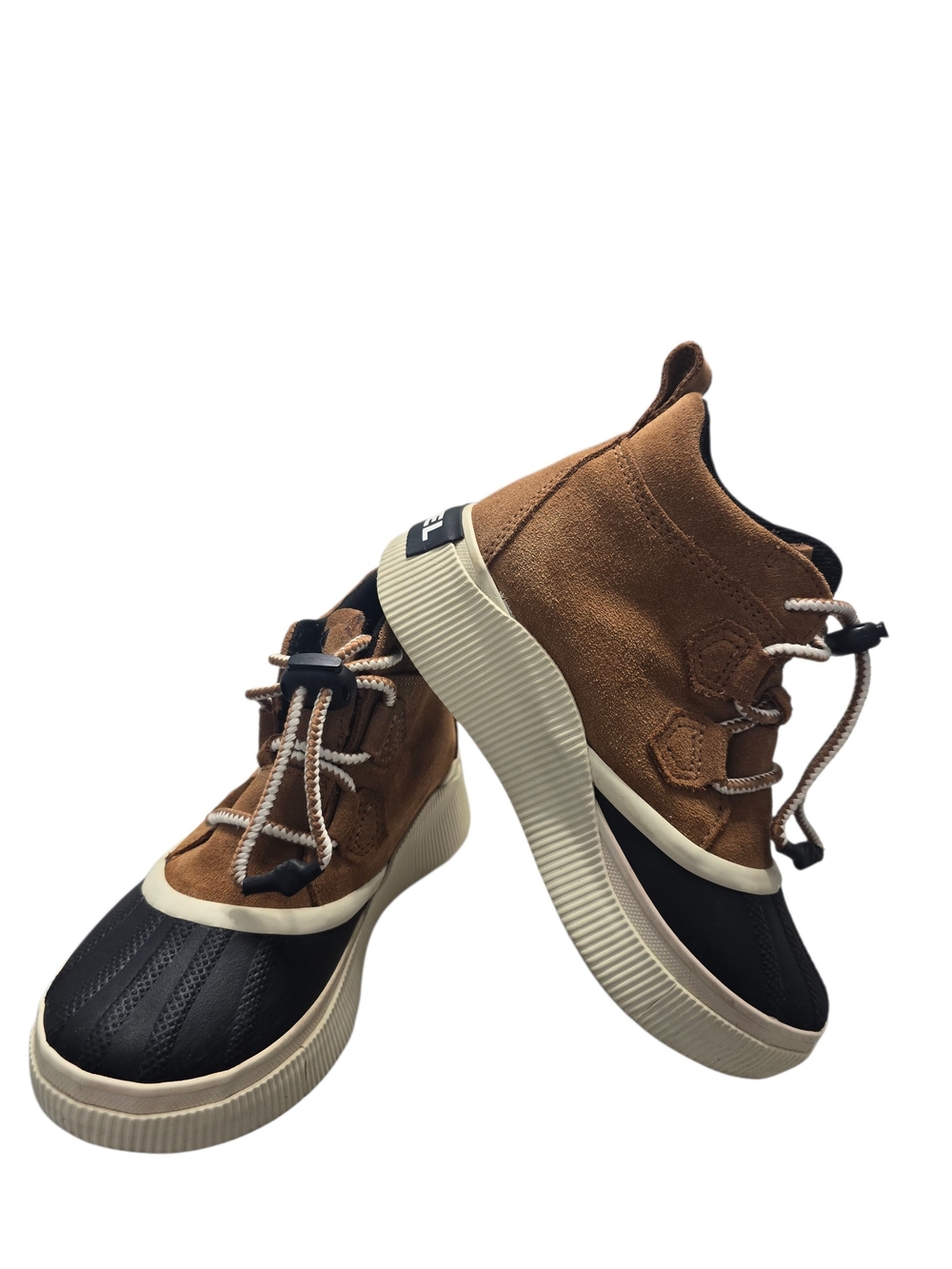 Sorel Out N About IV Youth Classic Waterproof Duck Boot Brown Suede/ Black Sz 2